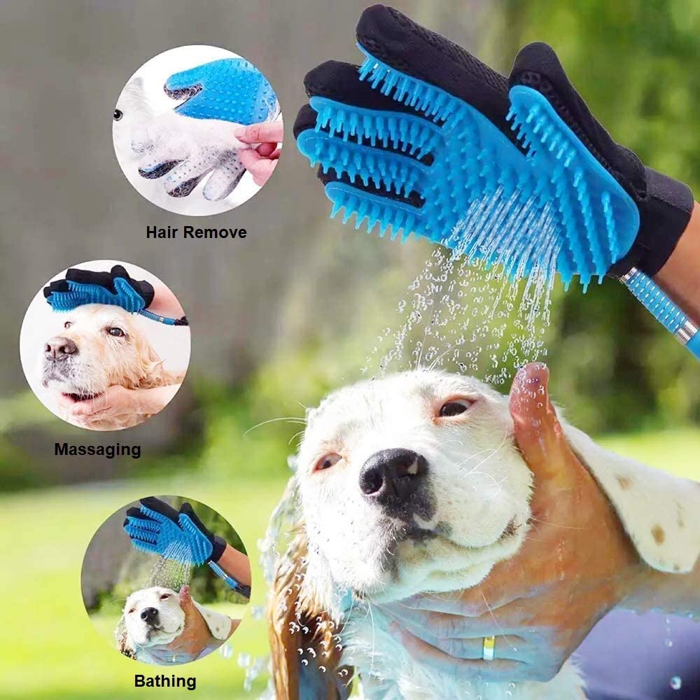 Pet Bath & Massage Glove with Shower Sprayer