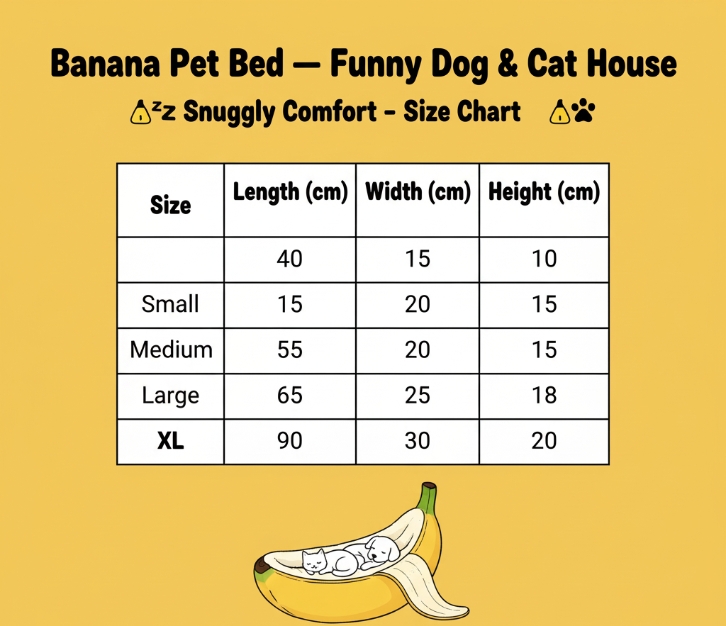 Banana Pet Bed – Funny Dog & Cat House