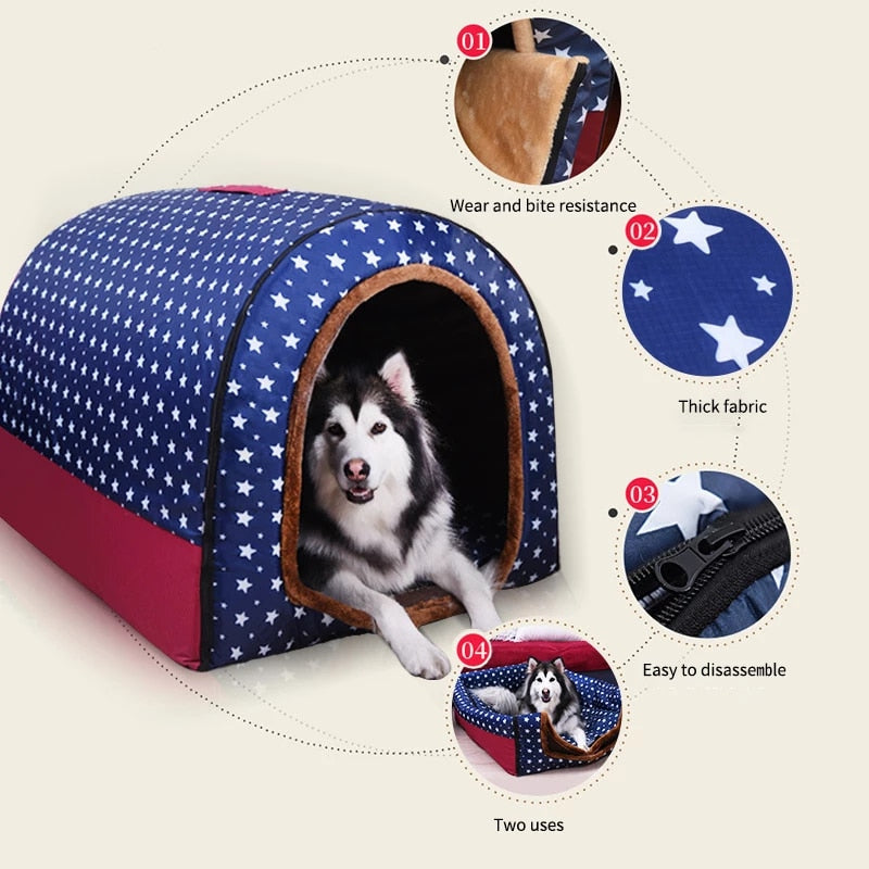 Portable Warm Pet Kennel Bed